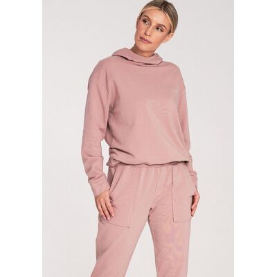 FIGL Damska bluza z kapturem - różowa bluza damska M1034 rozmiar M FIGL Damska bluza z kapturem - różowa bluza damska M1034 rozmiar M