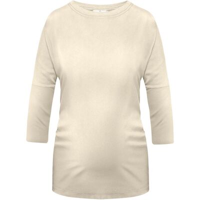 Damska bluzka ciążowa rękaw 3/4 basic ecru Bellybutton Maternity, r.M Damska bluzka ciążowa rękaw 3/4 basic ecru Bellybutton Maternity, r.M