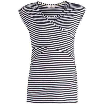 Damska bluzka ciążowa w paski czarna BellyButton Maternity, r.L Damska bluzka ciążowa w paski czarna BellyButton Maternity, r.L
