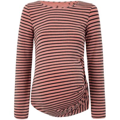 Damska bluzka ciążowa w paski różowa Bellybutton Maternity, r.M Damska bluzka ciążowa w paski różowa Bellybutton Maternity, r.M