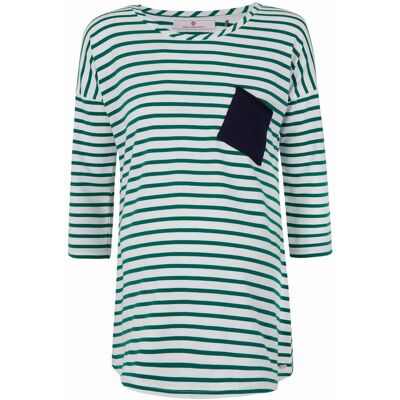 Damska bluzka ciążowa w paski zielona Bellybutton Maternity, r.S Damska bluzka ciążowa w paski zielona Bellybutton Maternity, r.S