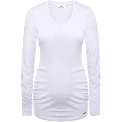 Damska bluzka ciążowa z długim rękawem basic biała Bellybutton Maternity , r.XS Damska bluzka ciążowa z długim rękawem basic biała Bellybutton Maternity , r.XS