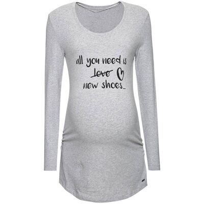 Damska bluzka ciążowa z długim rękawem szara Bellybutton Maternity, r.XS Damska bluzka ciążowa z długim rękawem szara Bellybutton Maternity, r.XS