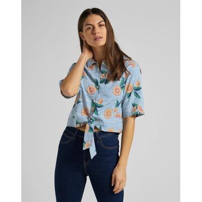 Damska Koszula Lee Knotted Resort Shirt Piscine L49Xzmqe-S Damska Koszula Lee Knotted Resort Shirt Piscine L49Xzmqe-S