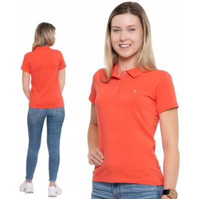 Damska Koszulka Polo Bawełniana T-Shirt Polówka Z Kołnierzykiem Moraj L Coral Damska Koszulka Polo Bawełniana T-Shirt Polówka Z Kołnierzykiem Moraj L Coral
