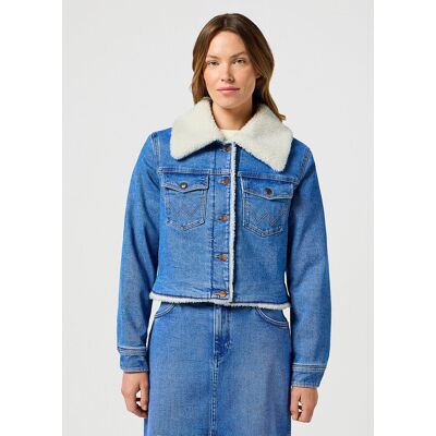 Damska kurtka jeansowa Wrangler SHERPA JACKET XS Damska kurtka jeansowa Wrangler SHERPA JACKET XS