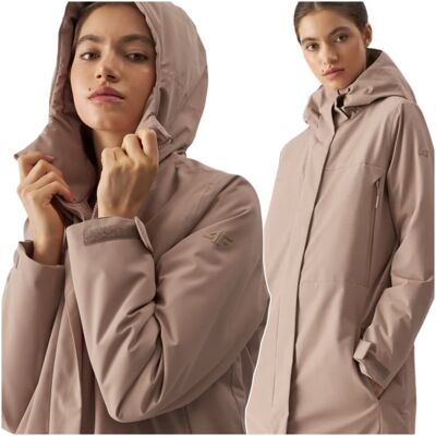 Damska kurtka parka 4F NeoDry 8000/500 4FWAW24TTJAF560-82S Brązowy XL Damska kurtka parka 4F NeoDry 8000/500 4FWAW24TTJAF560-82S Brązowy XL