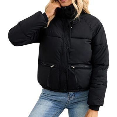Inny producent Damska Kurtka Zimowa Pikowana Krótka Ciepła Modna Elegancka Czarna XXL Inny producent Damska Kurtka Zimowa Pikowana Krótka Ciepła Modna Elegancka Czarna XXL
