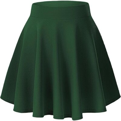 Inny producent Damska Spódnica Mini Rozkloszowana A-Line Elastyczna Elegancka Zielona XXL Inny producent Damska Spódnica Mini Rozkloszowana A-Line Elastyczna Elegancka Zielona XXL