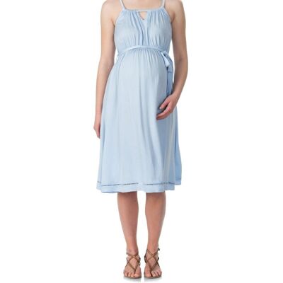 Damska sukienka ciążowa bez rękawów niebieska BellyButton Maternity, r.32 Damska sukienka ciążowa bez rękawów niebieska BellyButton Maternity, r.32