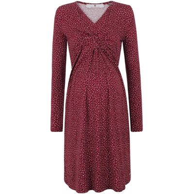 Damska sukienka do karmienia bordowa Bellybutton Maternity, r.S Damska sukienka do karmienia bordowa Bellybutton Maternity, r.S