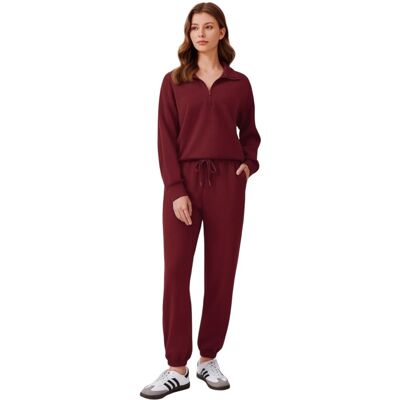 Inny producent Damski Komplet Dresowy Bluza Spodnie Sportowy Casualowy Stylowy Bordowy M Inny producent Damski Komplet Dresowy Bluza Spodnie Sportowy Casualowy Stylowy Bordowy M