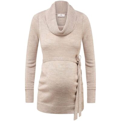 Damski sweter ciążowy z golfem beżowy Bellybutton Maternity, r.S Damski sweter ciążowy z golfem beżowy Bellybutton Maternity, r.S