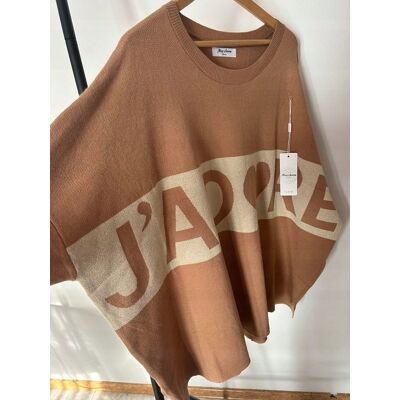 Inny producent Damski Sweter Karmel Plus Size Rozmiar Uniwersalny (42-50) *Made In Italy* Inny producent Damski Sweter Karmel Plus Size Rozmiar Uniwersalny (42-50) *Made In Italy*
