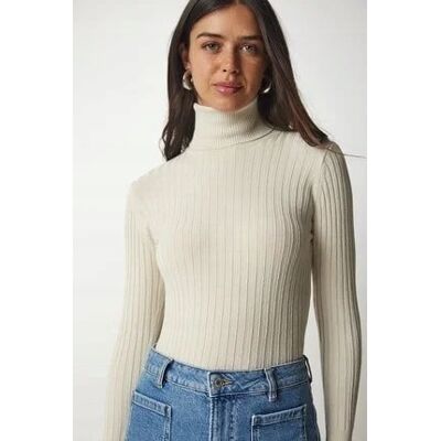 Inny producent DAMSKI SWETER Z DŁUGIM RĘKAWEM Z GOLFEM W PRĄŻKI WISKOZA S/M 5GA* Inny producent DAMSKI SWETER Z DŁUGIM RĘKAWEM Z GOLFEM W PRĄŻKI WISKOZA S/M 5GA*