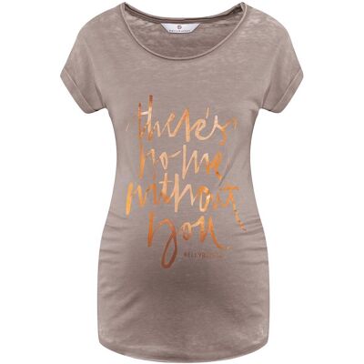 Damski T-shirt ciążowy brązowy Bellybutton Maternity, r.XS Damski T-shirt ciążowy brązowy Bellybutton Maternity, r.XS