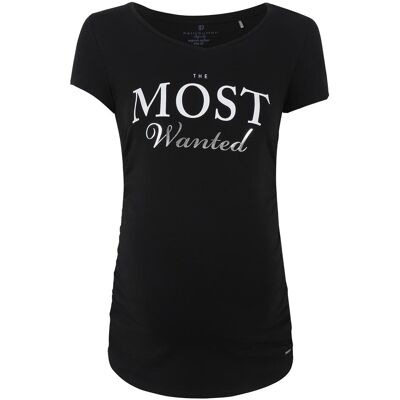 Damski t-shirt ciążowy z nadrukiem czarny Bellybutton Maternity, r.XS Damski t-shirt ciążowy z nadrukiem czarny Bellybutton Maternity, r.XS