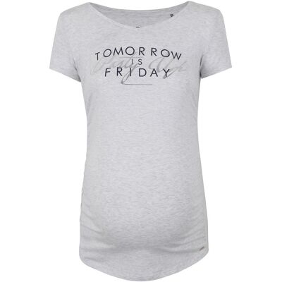 Damski t-shirt ciążowy z nadrukiem szary Bellybutton Maternity, r.XS Damski t-shirt ciążowy z nadrukiem szary Bellybutton Maternity, r.XS
