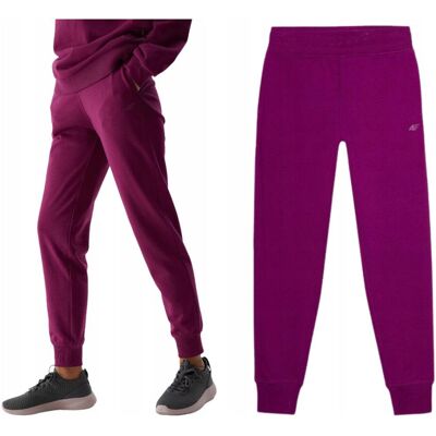 Damskie dresowe spodnie joggery 4F 4FWSS24TTROF606-51S Fioletowy Damskie dresowe spodnie joggery 4F 4FWSS24TTROF606-51S Fioletowy