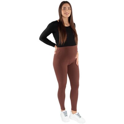 Damskie legginsy ciążowe ocieplane brązowe Golden Queen r.XL Damskie legginsy ciążowe ocieplane brązowe Golden Queen r.XL