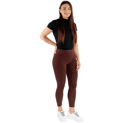 Damskie legginsy ocieplane brązowe Golden Queen r.S Damskie legginsy ocieplane brązowe Golden Queen r.S