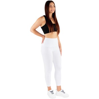 Damskie legginsy ocieplane z wysokim stanem białe Golden Queen r.2XL Damskie legginsy ocieplane z wysokim stanem białe Golden Queen r.2XL