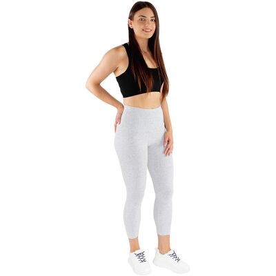 Damskie legginsy ocieplane z wysokim stanem szare Golden Queen r.L Damskie legginsy ocieplane z wysokim stanem szare Golden Queen r.L