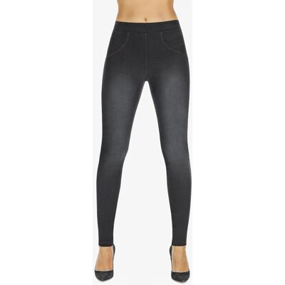 Damskie spodnie Maddie 300 DEN czarne Bas Bleu r.L Damskie spodnie Maddie 300 DEN czarne Bas Bleu r.L