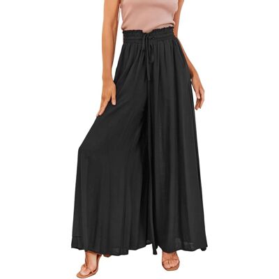 Inny producent Damskie Spodnie Szerokie Luźne Wysoki Stan Casual Eleganckie Czarne XL Inny producent Damskie Spodnie Szerokie Luźne Wysoki Stan Casual Eleganckie Czarne XL