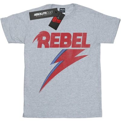 David Bowie Damska Bawełniana Koszulka Boyfriend Rebel Z Przetarciami (S (52-55 Cm) / Jasnoszary) David Bowie Damska Bawełniana Koszulka Boyfriend Rebel Z Przetarciami (S (52-55 Cm) / Jasnoszary)