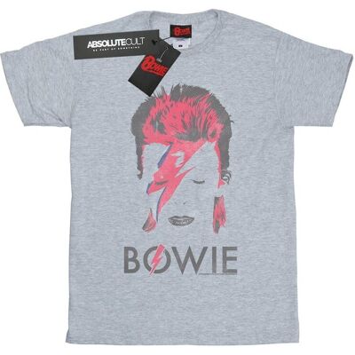 David Bowie Koszulka Damska / Damska Aladdin Sane Distressed Cotton Boyfriend T-Shirt (S (52-55 Cm) / Jasnoszary) David Bowie Koszulka Damska / Damska Aladdin Sane Distressed Cotton Boyfriend T-Shirt (S (52-55 Cm) / Jasnoszary)