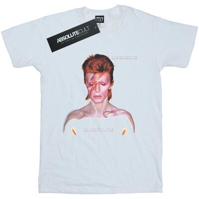 David Bowie Koszulka Damska / Damska Aladdin Sane Version Cotton Boyfriend T-Shirt (S (52-55 Cm) / Ciepły Biały) David Bowie Koszulka Damska / Damska Aladdin Sane Version Cotton Boyfriend T-Shirt (S (52-55 Cm) / Ciepły Biały)