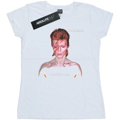 David Bowie Koszulka Damska / Damska Aladdin Sane Version Cotton T-Shirt (S (52-55 Cm) / Ciepły Biały) David Bowie Koszulka Damska / Damska Aladdin Sane Version Cotton T-Shirt (S (52-55 Cm) / Ciepły Biały)