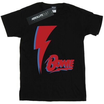 David Bowie Koszulka Damska / Damska Red Bolt Cotton Boyfriend T-Shirt (L / Czarny) David Bowie Koszulka Damska / Damska Red Bolt Cotton Boyfriend T-Shirt (L / Czarny)