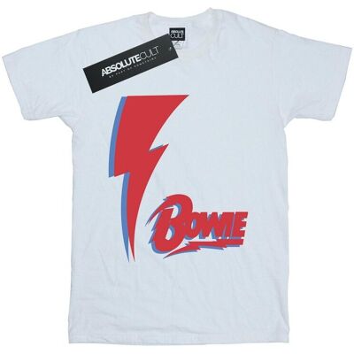 David Bowie Koszulka Damska / Damska Red Bolt Cotton Boyfriend T-Shirt (S (52-55 Cm) / Ciepły Biały) David Bowie Koszulka Damska / Damska Red Bolt Cotton Boyfriend T-Shirt (S (52-55 Cm) / Ciepły Biały)