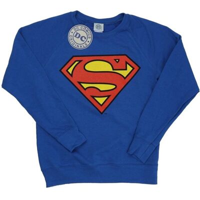 DC Comics Bluza Damska / Damska Superman Logo Boyfriend Fit (S (52-55 Cm) / Lazurowy) DC Comics Bluza Damska / Damska Superman Logo Boyfriend Fit (S (52-55 Cm) / Lazurowy)