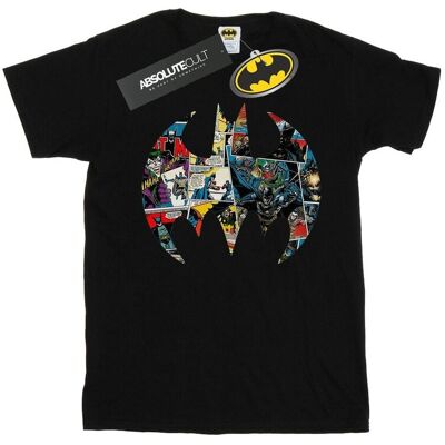 DC Comics Damska Bawełniana Koszulka Boyfriend Z Logo Komiksu Batman (M / Czarny) DC Comics Damska Bawełniana Koszulka Boyfriend Z Logo Komiksu Batman (M / Czarny)
