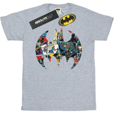 DC Comics Damska Bawełniana Koszulka Boyfriend Z Logo Komiksu Batman (S (52-55 Cm) / Jasnoszary) DC Comics Damska Bawełniana Koszulka Boyfriend Z Logo Komiksu Batman (S (52-55 Cm) / Jasnoszary)