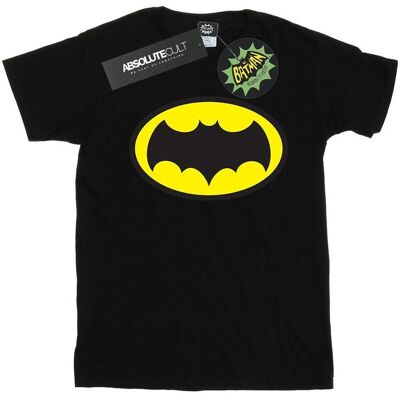 DC Comics Damska Bawełniana Koszulka Boyfriend Z Logo Serialu Telewizyjnego Batman (S (52-55 Cm) / Czarny) DC Comics Damska Bawełniana Koszulka Boyfriend Z Logo Serialu Telewizyjnego Batman (S (52-55 Cm) / Czarny)