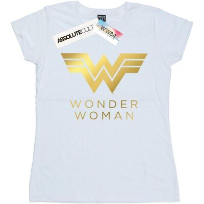 DC Comics Damska Bawełniana Koszulka Wonder Woman 84 Ze Złotym Logo (M / Ciepły Biały) DC Comics Damska Bawełniana Koszulka Wonder Woman 84 Ze Złotym Logo (M / Ciepły Biały)