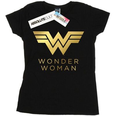 DC Comics Damska Bawełniana Koszulka Wonder Woman 84 Ze Złotym Logo (XL 8,5-9 / Czarny) DC Comics Damska Bawełniana Koszulka Wonder Woman 84 Ze Złotym Logo (XL 8,5-9 / Czarny)