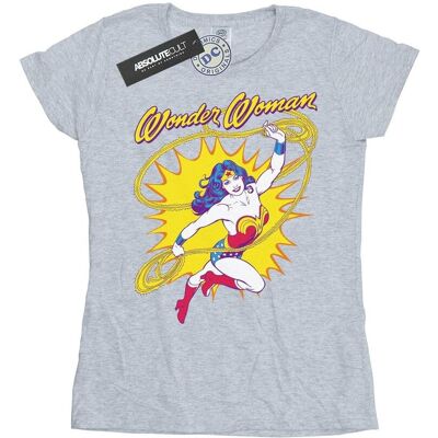 DC Comics Damska Bawełniana Koszulka Wonder Woman Leap (XL 8,5-9 / Jasnoszary) DC Comics Damska Bawełniana Koszulka Wonder Woman Leap (XL 8,5-9 / Jasnoszary)