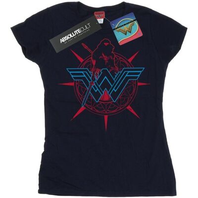 DC Comics Damska Bawełniana Koszulka Wonder Woman Warrior Shield (S (52-55 Cm) / Granatowy) DC Comics Damska Bawełniana Koszulka Wonder Woman Warrior Shield (S (52-55 Cm) / Granatowy)