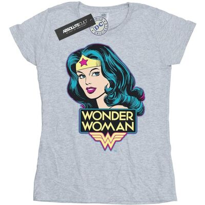 DC Comics Damska Bawełniana Koszulka Z Głową Wonder Woman (M / Jasnoszary) DC Comics Damska Bawełniana Koszulka Z Głową Wonder Woman (M / Jasnoszary)