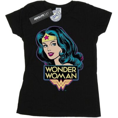 DC Comics Damska Bawełniana Koszulka Z Głową Wonder Woman (S (52-55 Cm) / Czarny) DC Comics Damska Bawełniana Koszulka Z Głową Wonder Woman (S (52-55 Cm) / Czarny)