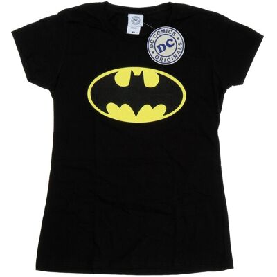 DC Comics Damska Bawełniana Koszulka Z Logo Batmana (XL 8,5-9 / Czarny) DC Comics Damska Bawełniana Koszulka Z Logo Batmana (XL 8,5-9 / Czarny)