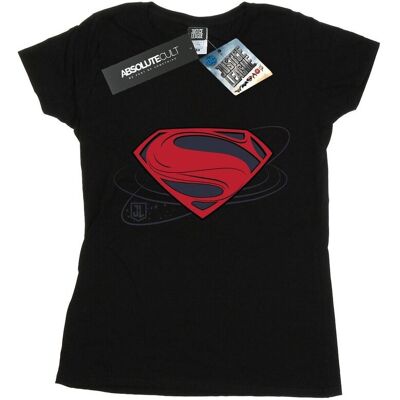DC Comics Damska Bawełniana Koszulka Z Logo Supermana Z Filmu Liga Sprawiedliwości (S (52-55 Cm) / Czarny) DC Comics Damska Bawełniana Koszulka Z Logo Supermana Z Filmu Liga Sprawiedliwości (S (52-55 Cm) / Czarny)