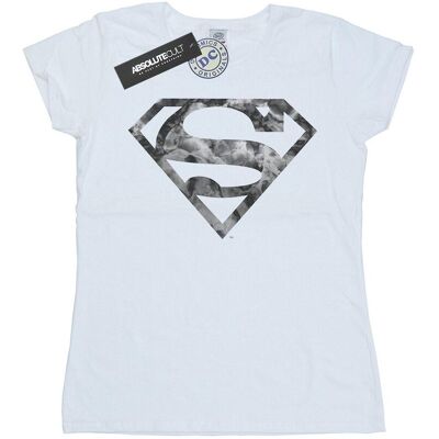 DC Comics Damska Bawełniana Koszulka Z Marmurowym Logo Supermana (L / Ciepły Biały) DC Comics Damska Bawełniana Koszulka Z Marmurowym Logo Supermana (L / Ciepły Biały)