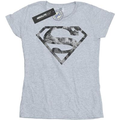 DC Comics Damska Bawełniana Koszulka Z Marmurowym Logo Supermana (L / Jasnoszary) DC Comics Damska Bawełniana Koszulka Z Marmurowym Logo Supermana (L / Jasnoszary)