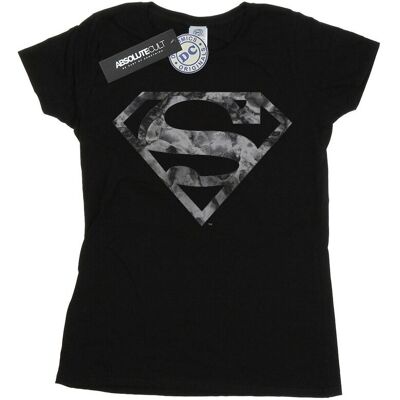 DC Comics Damska Bawełniana Koszulka Z Marmurowym Logo Supermana (S (52-55 Cm) / Czarny) DC Comics Damska Bawełniana Koszulka Z Marmurowym Logo Supermana (S (52-55 Cm) / Czarny)